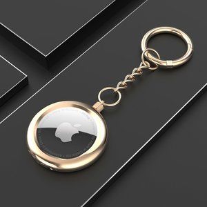 For Air Tag Metal Case Key Chain Pet Purse Tag  Airtag Metallic Cover Shockproof